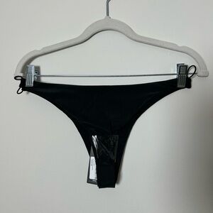 PrettyLittleThing Black Brazilian String Bikini Bottoms